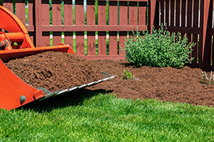 Mulch and rock example