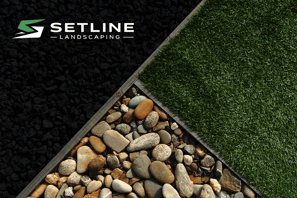 Freshly maintained lawn with clean edging